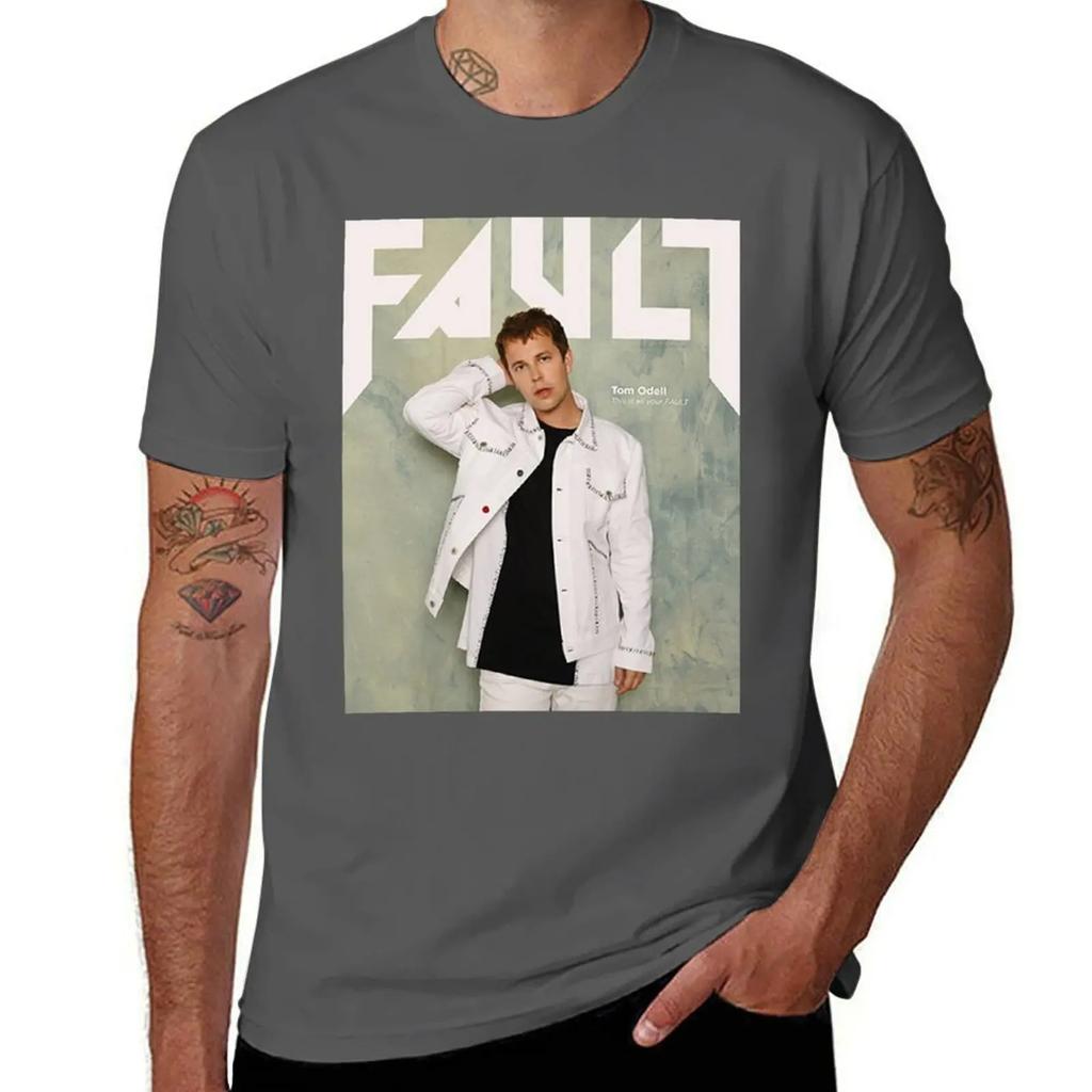 Tom Odell FAULT Magazine Cover TShirt plain shirts graphic tees mens t shirts casual stylish