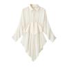 European and American Style, New Women's Clothing, Foreign Bat Long-sleeved Georgette Waist Shirt 5919134