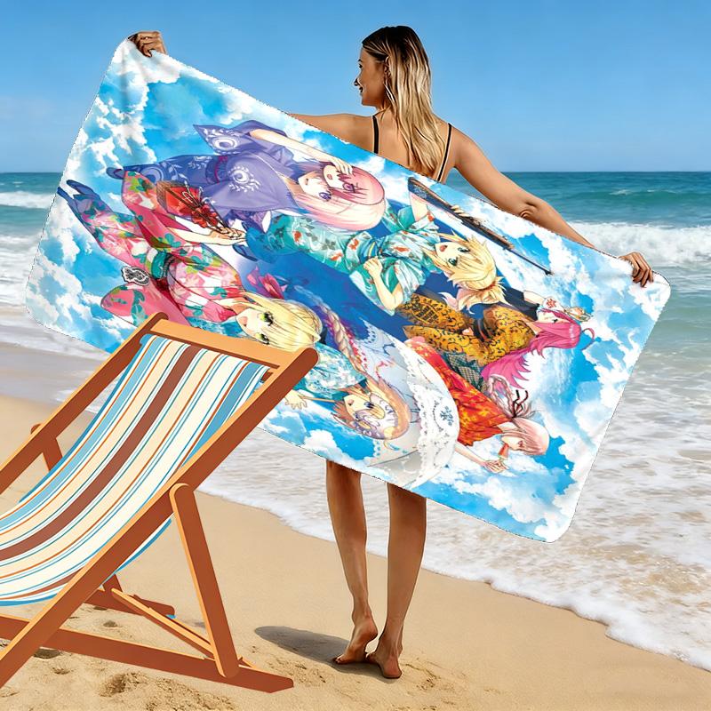 Fate Grand Order FGO Print Beach Towel, Large Soft Quick Dry Towel for Beach Camping Swimming