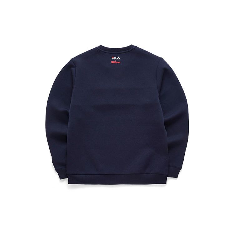 FILA Casual Sports Crew Neck Pullover Sweatshirt Men sweatshirt Legendary-Blue A11M043222F-NV