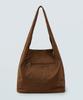 Piari Soft Flow Suede Hobo Bag (Dark Brown)