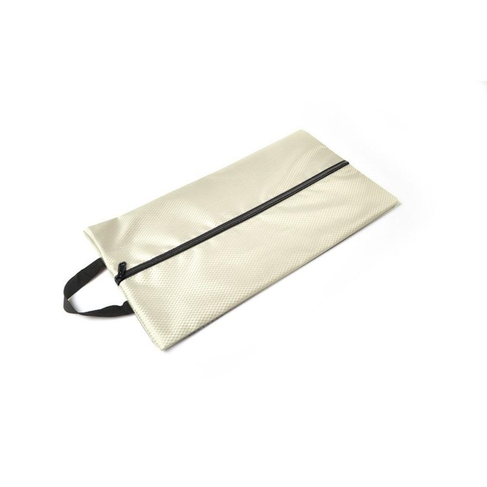 

Portable Hand-Held Shoe Carrier Bag Oxford Cloth Lightweight Shoe Storage Bag Waterproof with Zipper Golf Shoe Bag бежевий