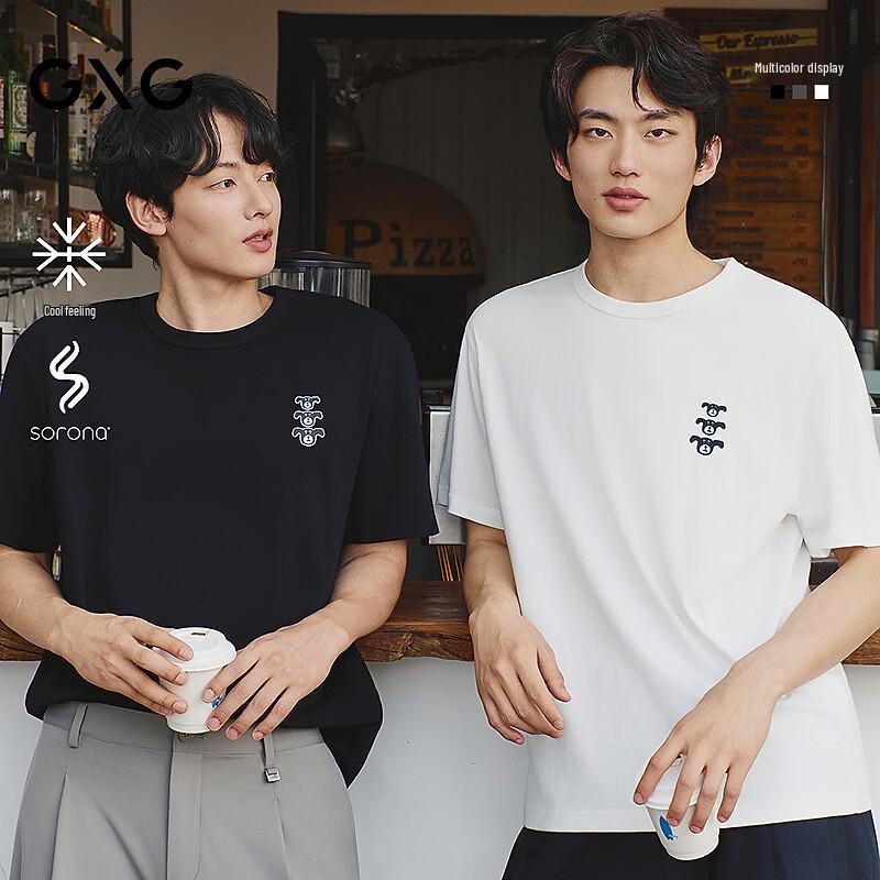 

Мужская вязаная футболка с коротким рукавом GXG, серия Суставы , охлаждающая, с мультяшным принтом S