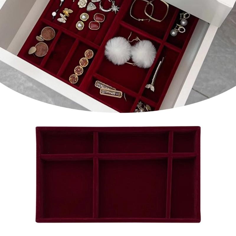 Practical Jewelry Tray Rings Organizers with Multiple Slots for Display and Storage in Drawer or Dresseer Daily Use
