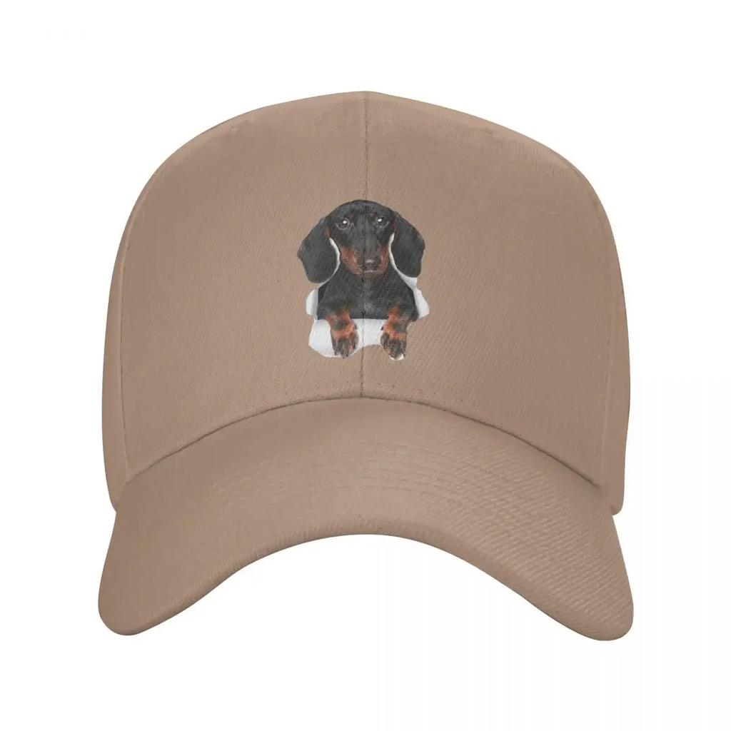 Custom Cool Dachshund Baseball Cap Women Unisex Adjustable Adult Badger Sausage Wiener Dog Dad Hat Hip Hop Sun Hat