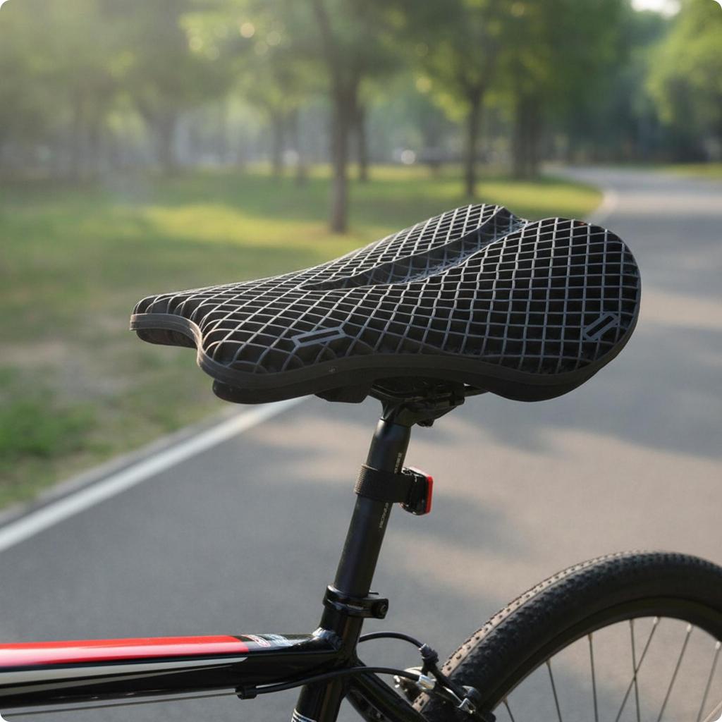 Motorcycle Cushioned Seat Pad Cushion Honeycomb Contoured for Motorcyclists