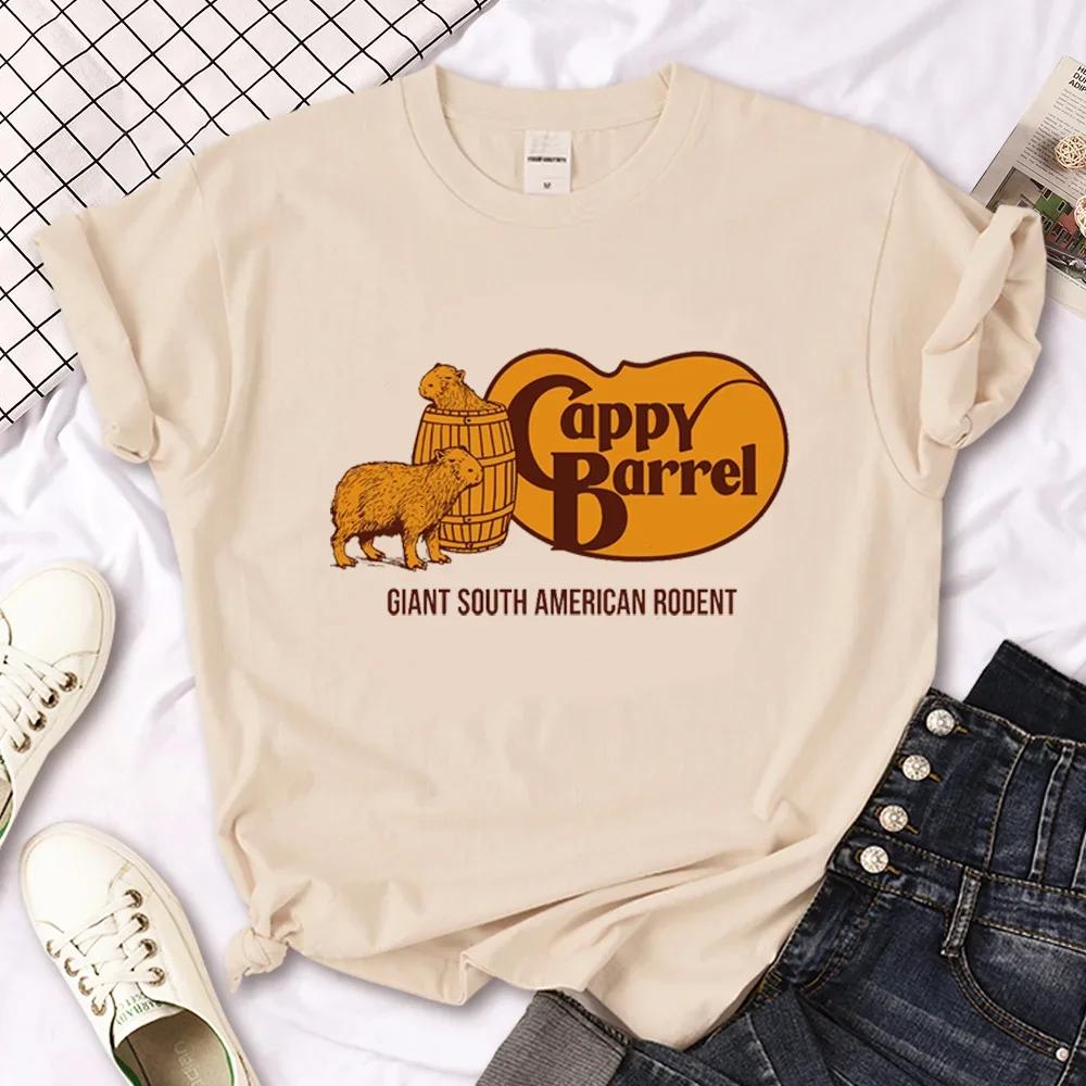 Capybara Capybara T-Shirts Herren Y2K Designer Sommer T-Shirt Junge Y2k 2000er Japanische Kleidung Kawaii T-Shirt Grafik-Top Weiblich