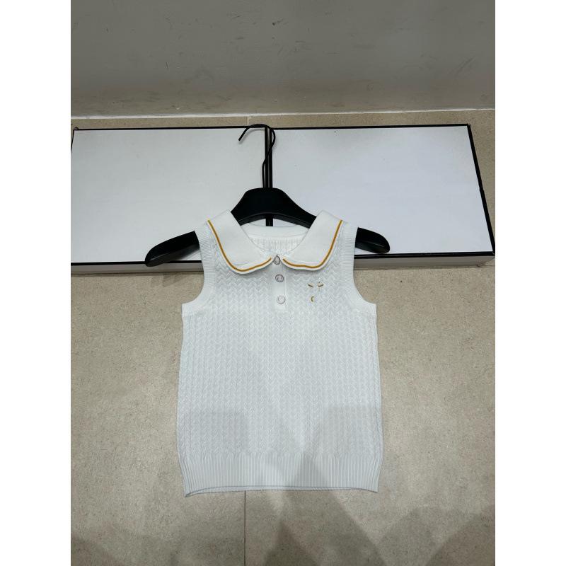 European Style Embroidered Bee Lapel Knit Vest: Trendy, Slim-Fit, and Versatile for a Luxurious Touch