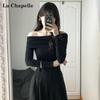 La Chapelle Women's French Style Off-Shoulder Long Sleeve T-Shirt
