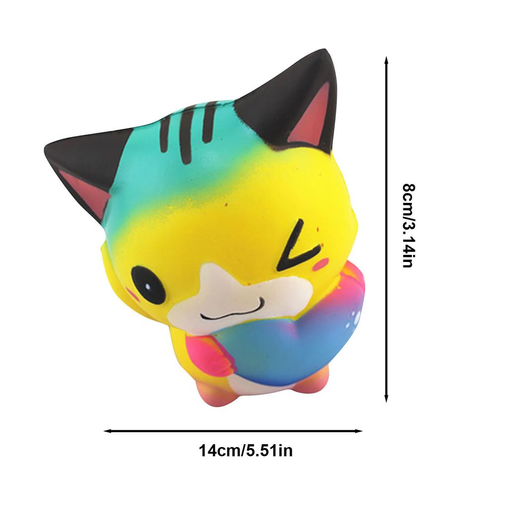 Simulation Love Cat Toy PU- Sponge Decompression Toy Slow Rebound- Puzzle Early Education Home Furnishings