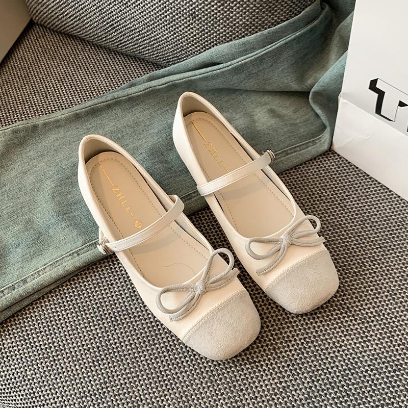 inner height increase women's single shoes square head Mary Jane women's shoes casual small red shoes fat feet wide feet large size women's shoes