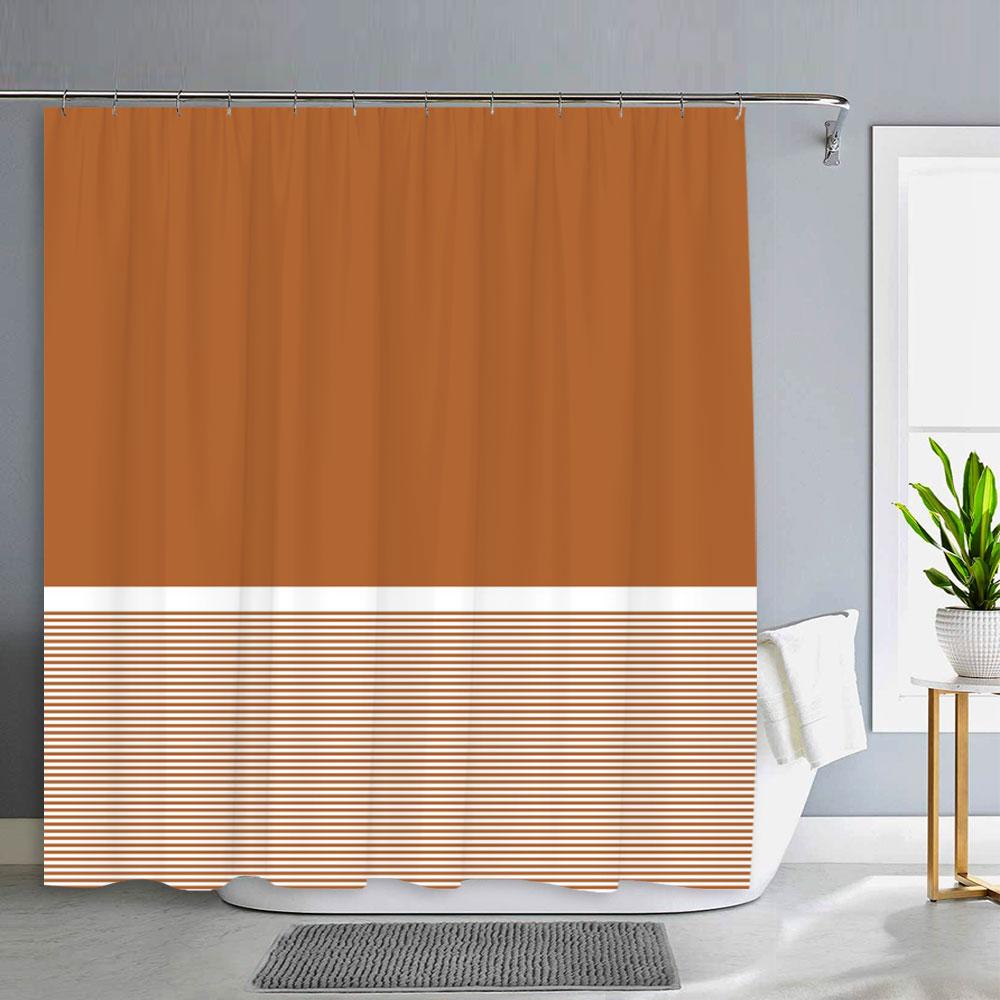 

Vintage Geometric Lines Shower Curtain Art Pattern Creative Styling Simple Modern Polyester Shower Curtain Bathroom Decoration W60H190(CM)-1 Pcs