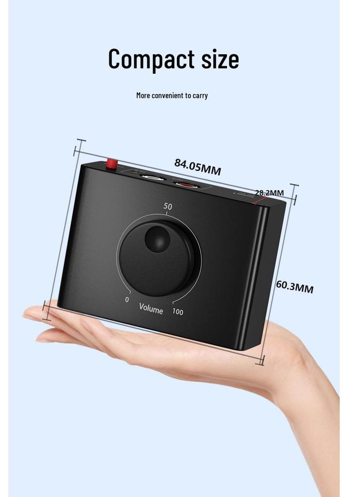 3.5mm RCA Audio Amplifier & AV Switcher for Headphones, Phones, Computers, Speakers