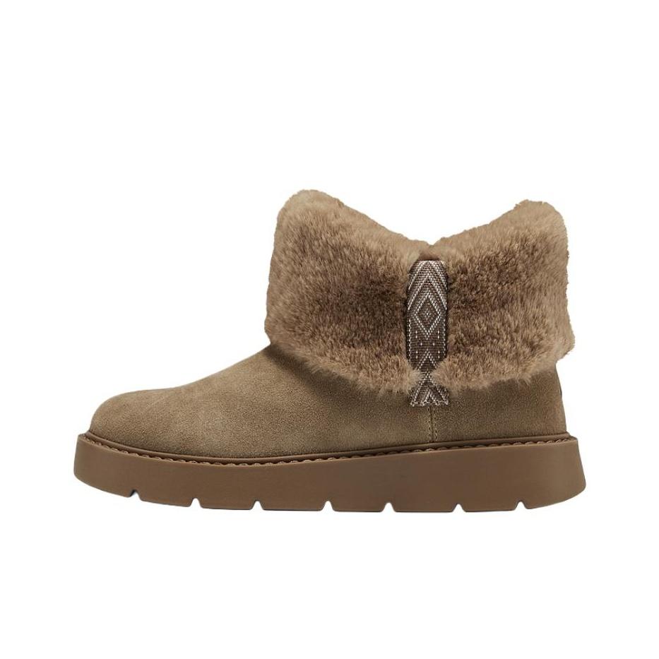 Skechers Short Snow Boots Warm Comfortable Stylish Women boots Brown 169100-CSNT 35