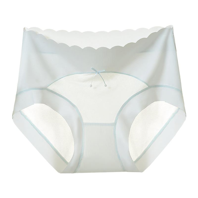 Dámské sexy síťované spodní prádlo kalhotky dámské ledové hedvábí antibakteriální krajkové kalhotky dámské čisté touhy dívčí bezešvé kalhotky dámské