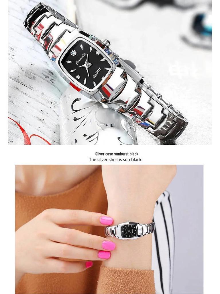 Women's Waterproof Tungsten Steel Quartz Watch with Small Dial