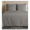 Parure de lit 240 x 220 cm Percale de coton Uni gris