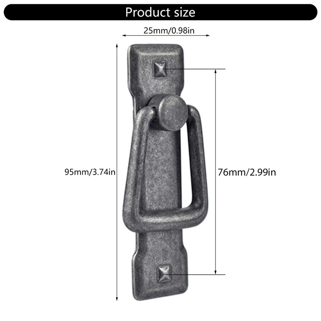 Wardrobe Rings Pulls Zinc Alloy Dressers Knob Cupboard Handle Vintage Furniture Handle Bedside Cabinet Pull Hardware