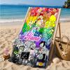 Custom Name Cartoon Dream Island Beach Towel Microfiber Beach Towel, Lightweight and Quick-Dry, for Summer Travel, Swimming Pool Gift