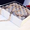 Double Layers Simulated Pearl Jewelry Long Necklace Women Classic Beads Chain Necklaces & Pendants Fine Gift