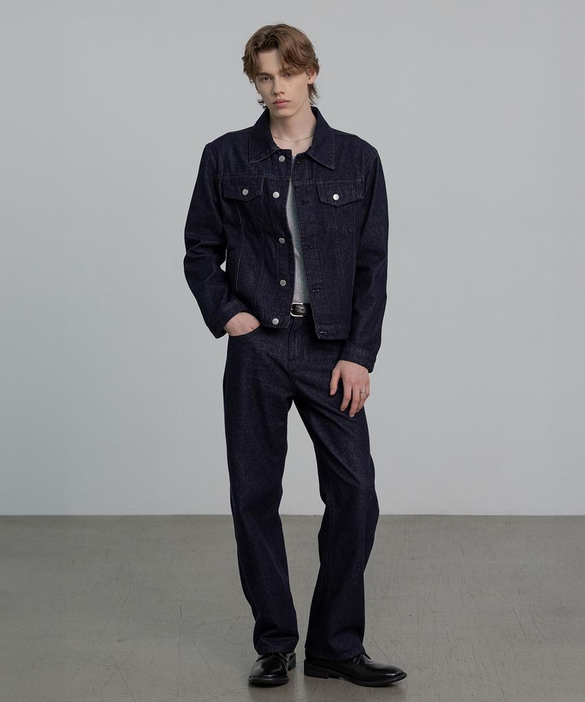 DECOROSO Knox Denim Trucker Jacket [Dark Indigo]