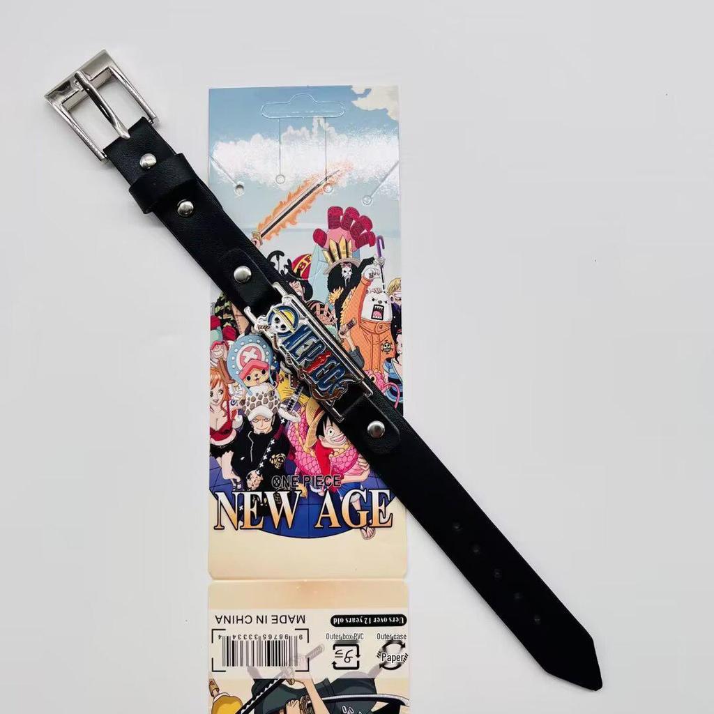 Anime Mix Faux Leather Bracelet: Attack on Titan, Naruto, Jujutsu Kaisen, Demon Slayer, Fairy Tail, Death Note.
