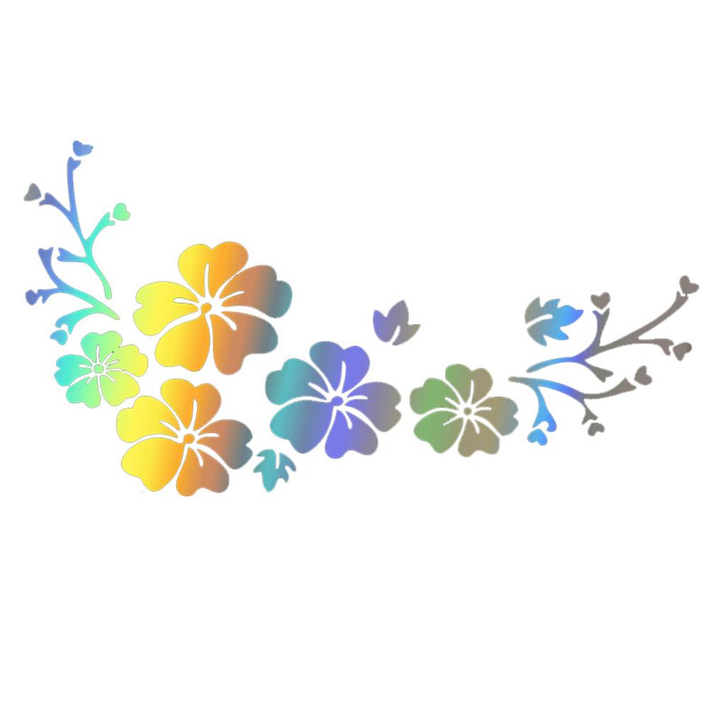 

Легко устанавливаемые цветочные наклейки, съемные и модные, прочные, ПЭТ-упаковка цветочных наклеек, отражающий лазер