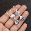 Dendritic Opal Gemstone Jewelry, Handmade Silver Earrings, 925 Sterling Silver Meditation Jewelry Grandma Gift For Women