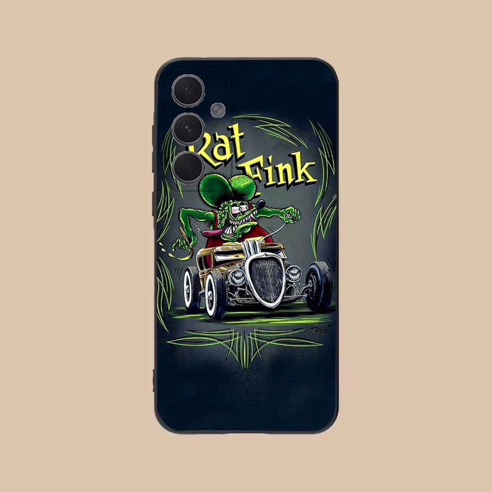 R-Rat F-Fink  Phone Case For Samsung S25,24,21,22,23,20,S30,Ultra,Plus,Fe,Lite,Note,5G Black Soft SamsungS26PLUS