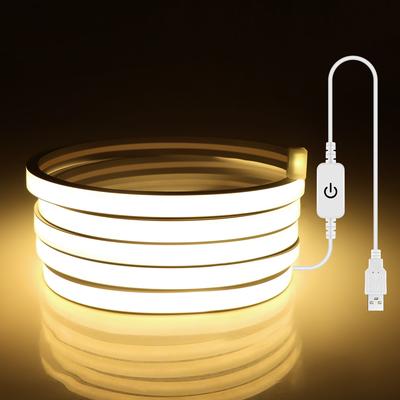 Touch Sensor Dimmbare USB 5V COB LED Streifen Licht Wasserdichte Weiche Reine Silikon Rohr Neon Band Für Küche Zimmer Dekor Hintergrundbeleuchtung