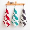 Enlarged Soft 3-Piece Cartoon Cotton Gauze Towel Set, 4-Layer, with Hanging Rope, for Baby and Child Face Washing
