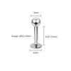 10pcs/lot Right Grand ASTM F136 Titanium Internal Threaded Labret Stud Body Piercing 3mm Ball Labret Monroe Lip Ring for Women