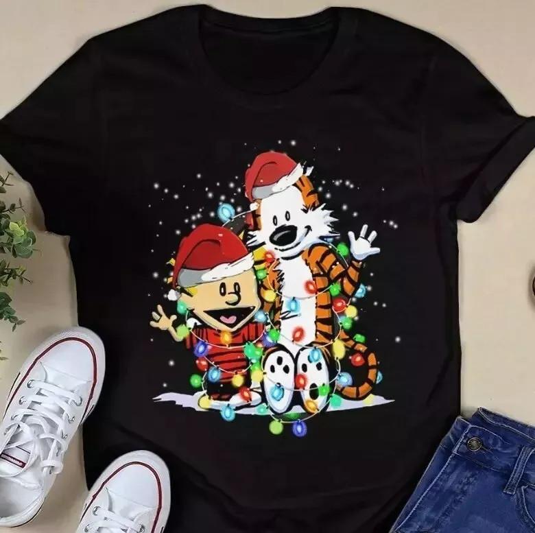 

Calvin And Hobbes With Lights Christmas T-Shirt S-3XL JN081108.webp Unisex T-Shirt XXL