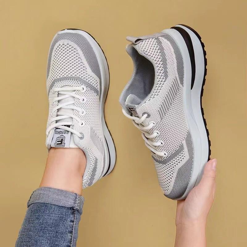 2023 Women's Breathable Mesh Lace-up Running Shoes - Soft Sole Casual Summer Sneakers