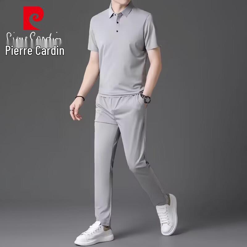 Мужской летний повседневный дышащий комплект из футболки и брюк Pierre Cardin XL