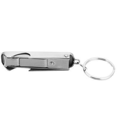 Porte-clés Outil Multifonction Extérieur 2 en 1 Coupe-ongles Pince Ouvre-bouteille