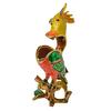 FJ FENGZHIJIE Trinket Box with Hinged Parrot Bird Figurine, Golden Crystal Enamel Cocktail Home Decor, Bird Lover Gift