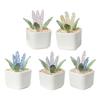 Artificial Potted Plant Handmade Colored Glaze Lavender Potted Plant
