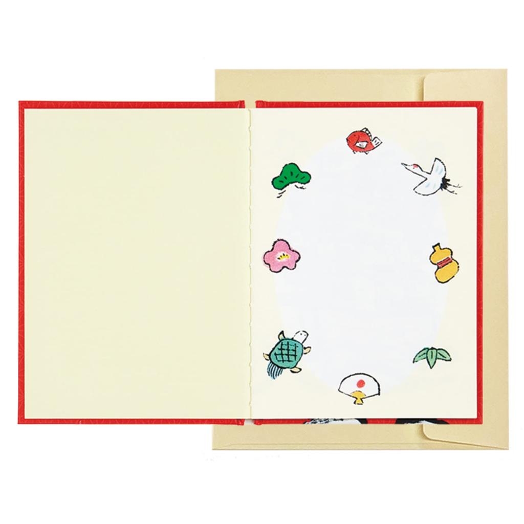 Sanrio Birthday Card Message Book Picture Maneki Neko on Red Background Greeting Card Overseas Shipping Available SANRIO 831891 Book BD119-2