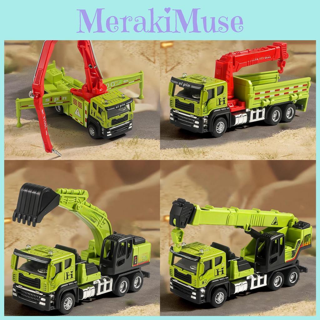 Construction Vehicle Toy Set With Alloy Material And Inertia Drive For Kids Age 3