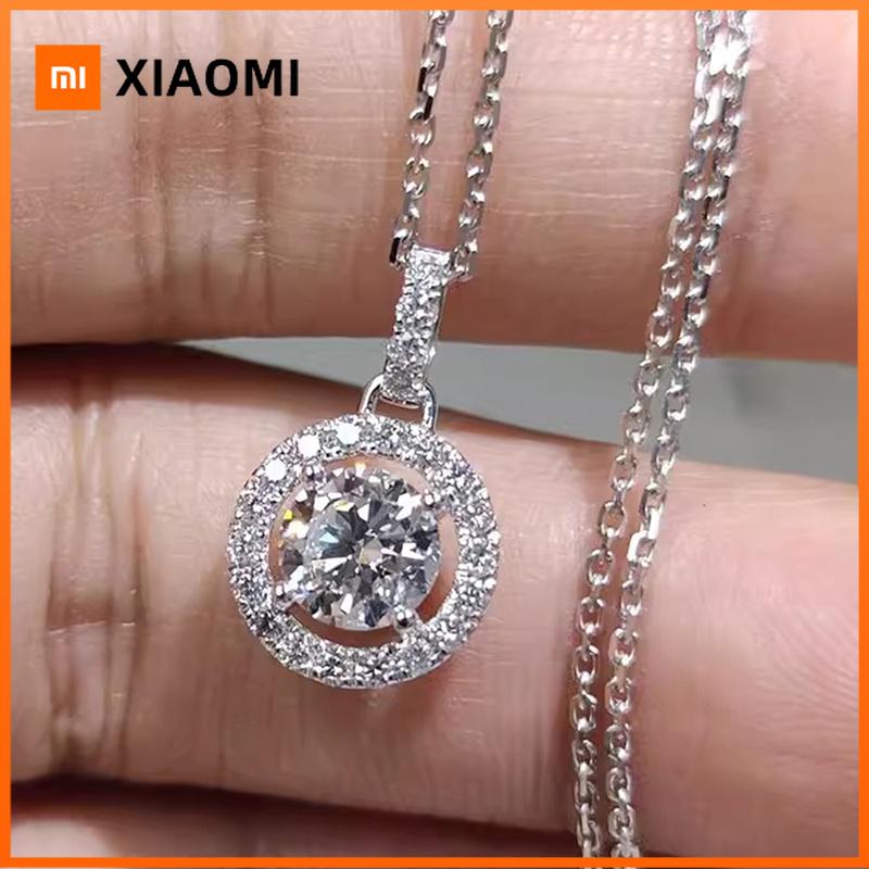 Xiaomi Huitan Classic Round CZ Pendant Necklace for Women Simple and Luxury Female Accessories Wedding Party Temperament Jewelry