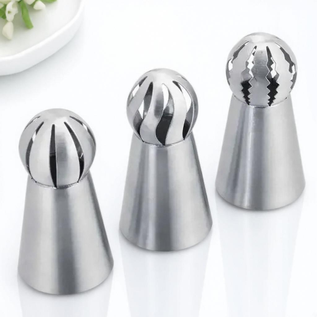 3 Pieces Stainless Steel Pipe Mouth Set for Cake Baking Supplies Baking Tools Pastry Decorating Kit