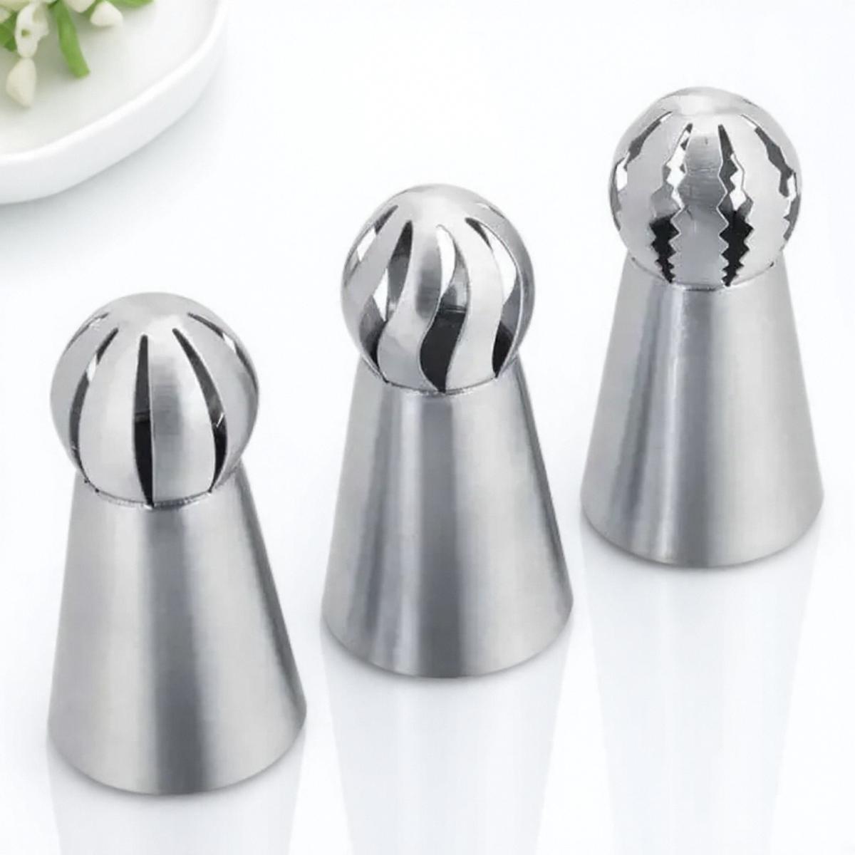 

3 Pieces Stainless Steel Pipe Mouth Set for Cake Baking Supplies Baking Tools Pastry Decorating Kit