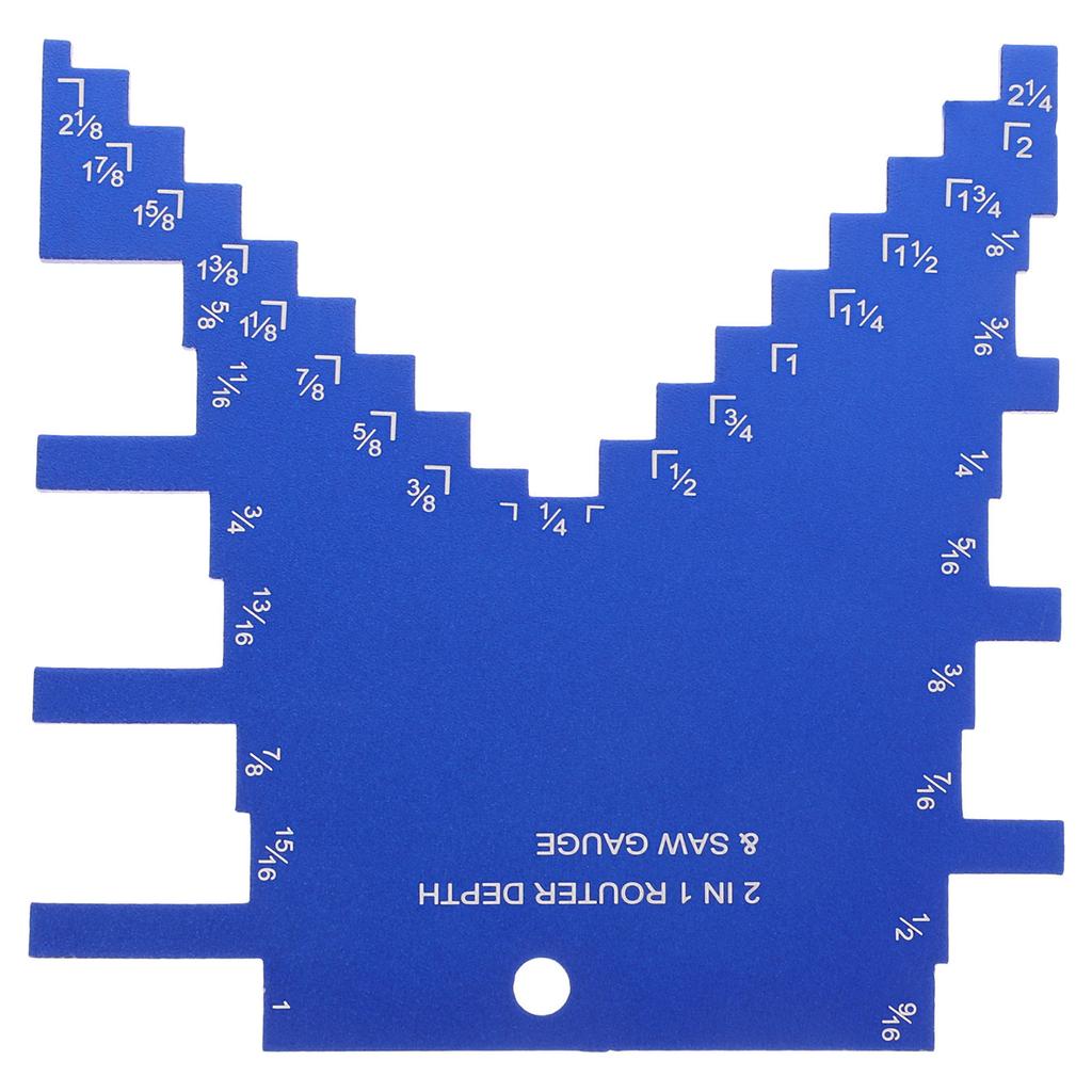 2-in-1 Woodworking Gauge Tool Depth Step Gauge for Router Table Circular Saw Height Measurement Aluminum Alloy Precision