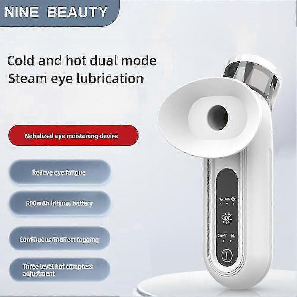 2026 Nano Brume pour les Yeux Vaporisateur à Vapeur pour le Soulagement des Yeux Secs, Masque pour les Yeux Chauffant Portable, Dispositif de Soin pour les Yeux