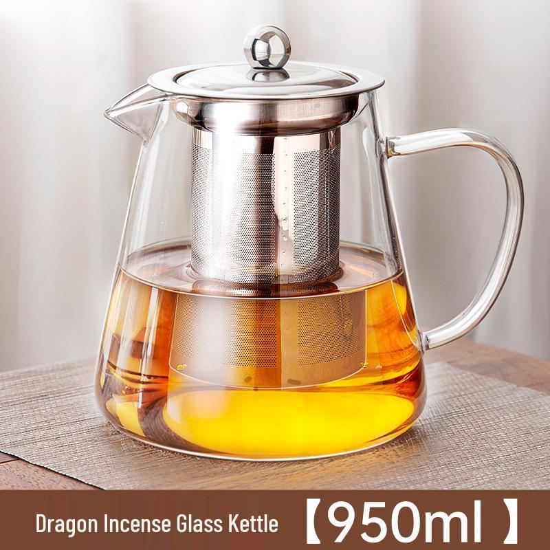 High Borosilicate Glass Tea Infuser Teapot with Filter and Gong Dao Bei Kettle
