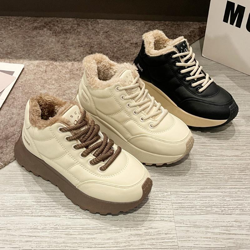 Forrest Gump Shoes Women's 2025 Winter Autumn and Winter Velvet Versatile Platform Student Non-slip Casual Sports Shoes
