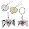 Sublimation Blank Angel Wing Pendant Timeless Elegance Wing Engraving Korean Style Jewelry Metal Material Gold Color