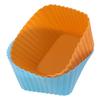 1/6Pcs 7Cm Square Shaped Jelly Pudding Mold Muffin Cake Cup Silicone Molds Kitchen Baking Accessories