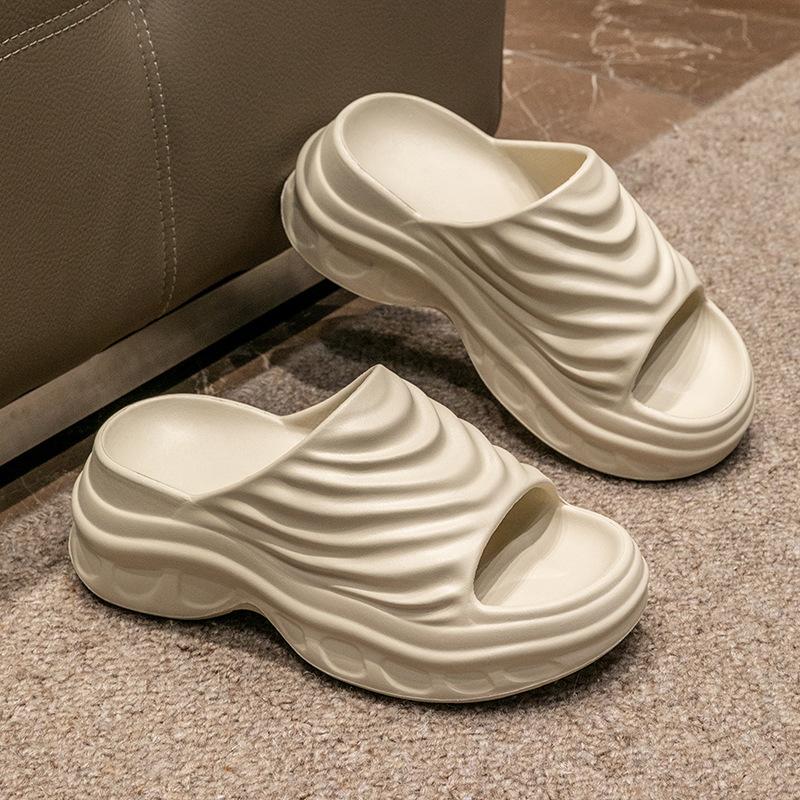 Platform Slippers Women's Summer Fashion New Outer Wear Muffin Summer Height Increase Two Wear Sandals Outside